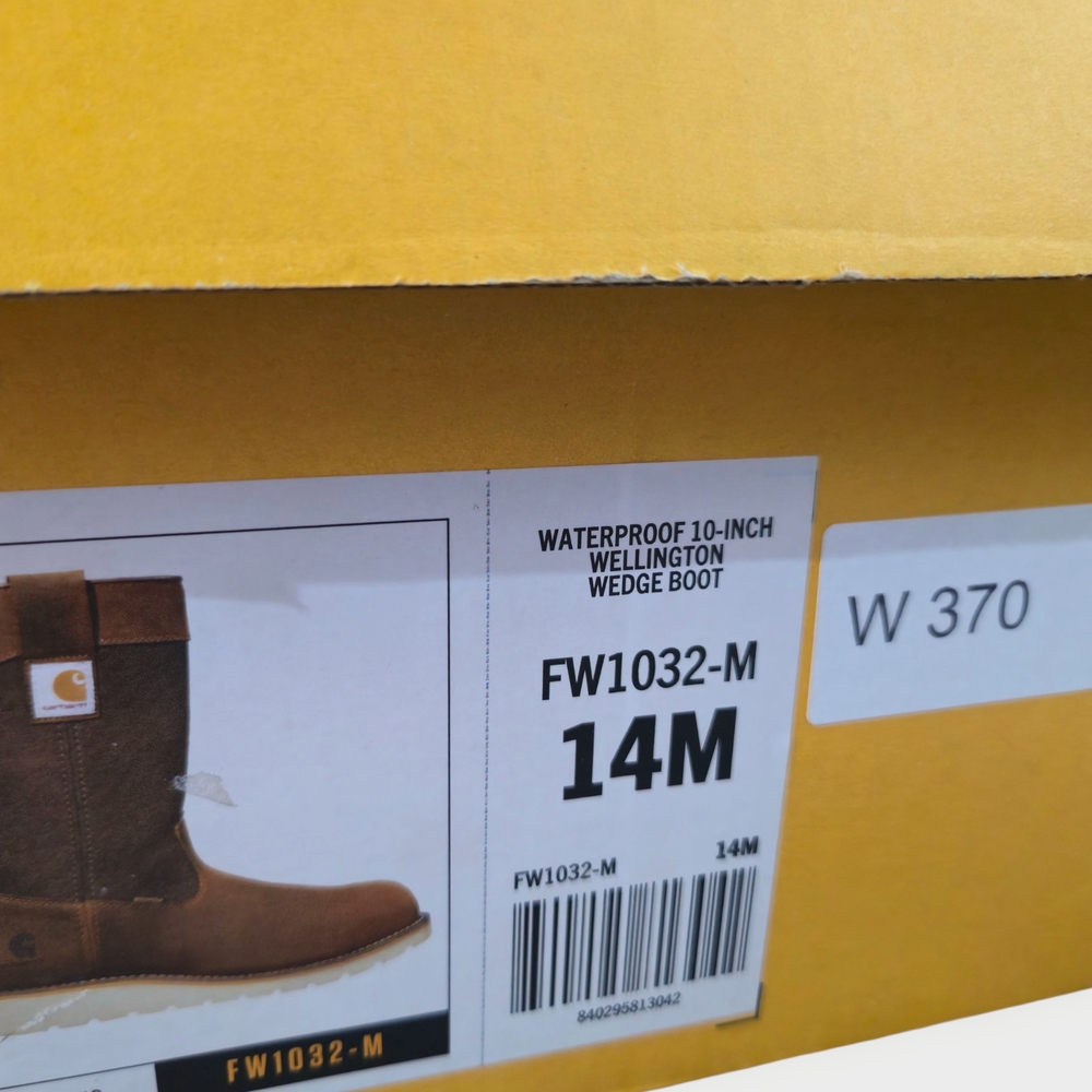 Carhartt Square Soft Toe 11” Wellington Boot FW1032-M Mens Sz 14 New In Box - Picture 2 of 11